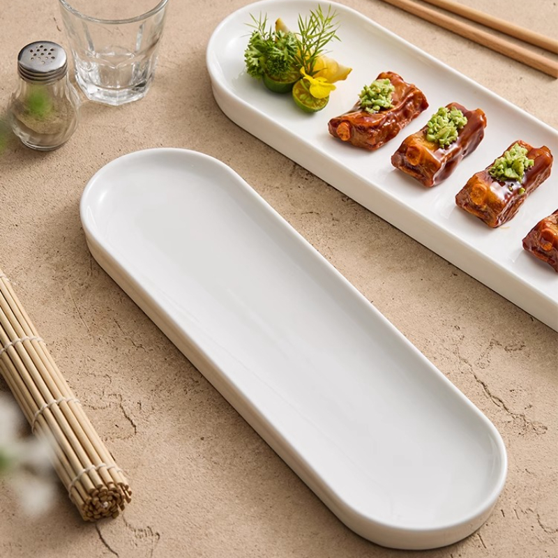 Home Cooking Steak - Irregular Shape Ceramic Steak Plate Solid