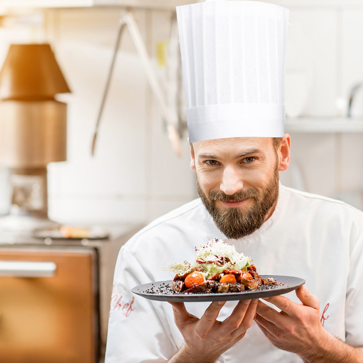 5pcs Chef Hat Adjustable Elast - đánh giá và giá Home Cooking Service
