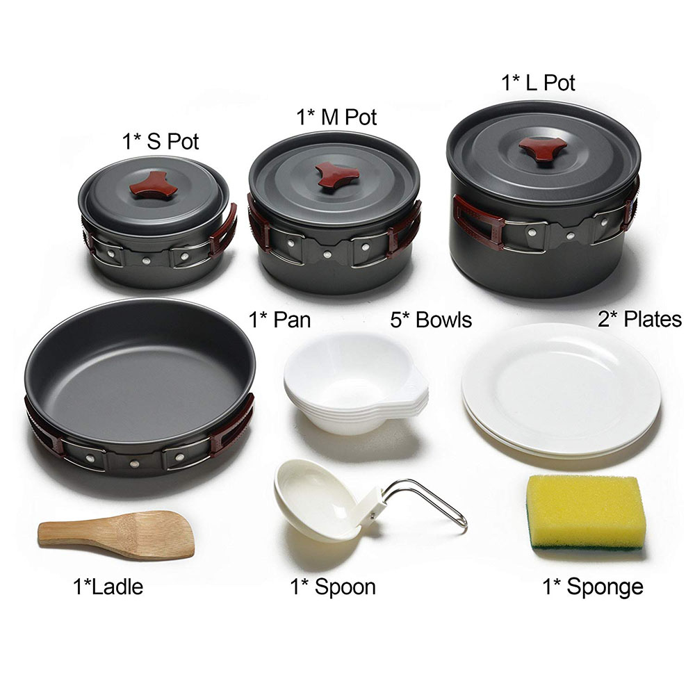 Outdoor Camping Cookware Kit N - đánh giá và giá Crepe Pan Nonstick